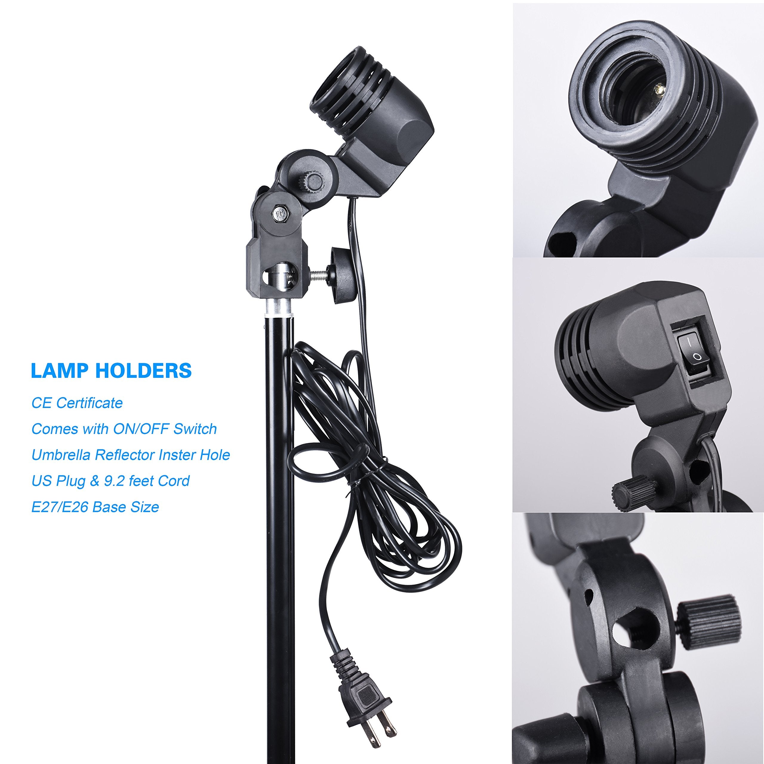 Emart Photography Umbrella Lighting Kit, 400W 5500K Photo Portrait Continuous Reflector Lights For Camera Video Studio Shooting